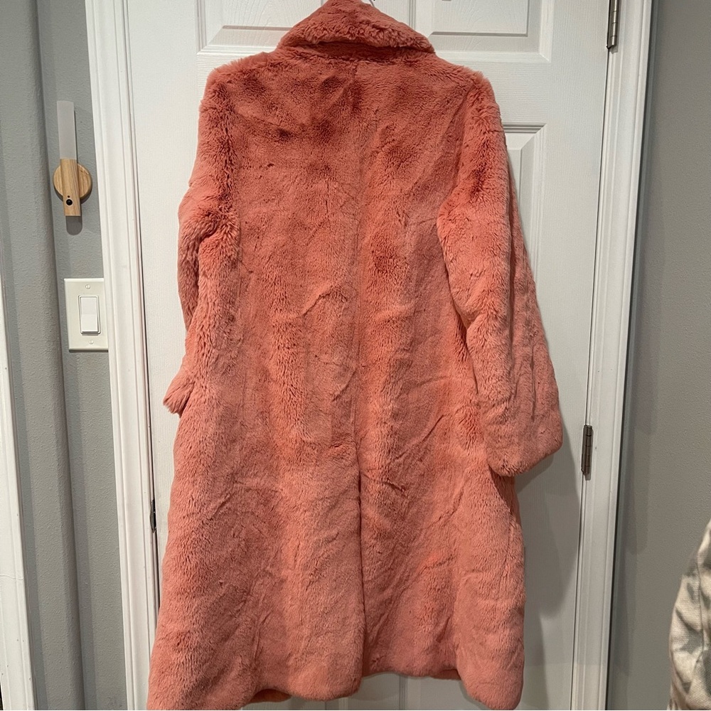 Burberry Pink Teddy Faux Fur Coat - Picture 10 of 14